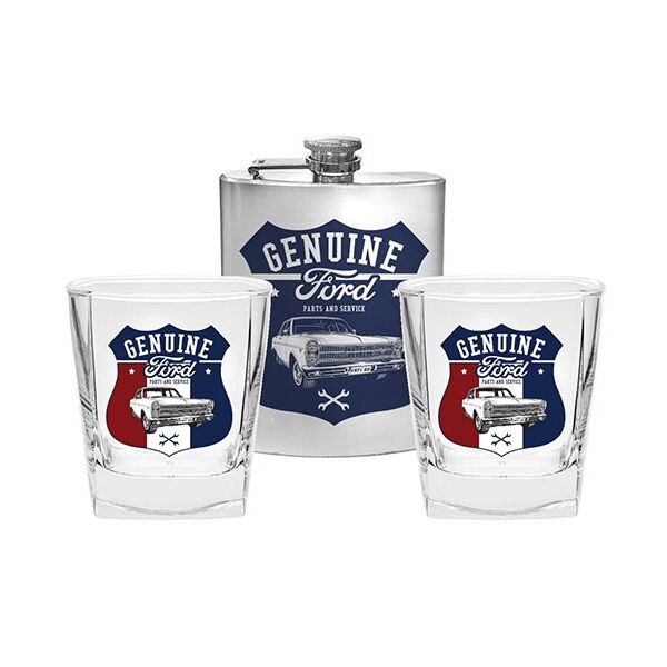 Ford Mustang Glasses & Flask