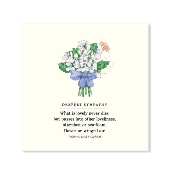 WHAT IS LOVELY NEVER DIES - TWIGSEEDS GREETING CARD