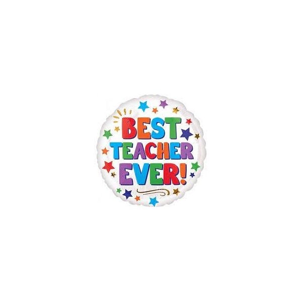 BEST TEACHER EVER Foil Balloon Helium