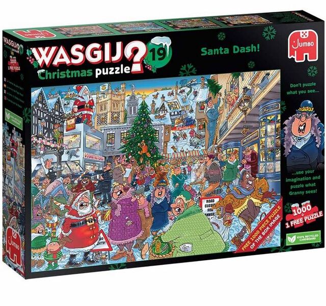 Holdson Wasgij No 19 Xmas Santa Dash! 1000 Pc Puzzle