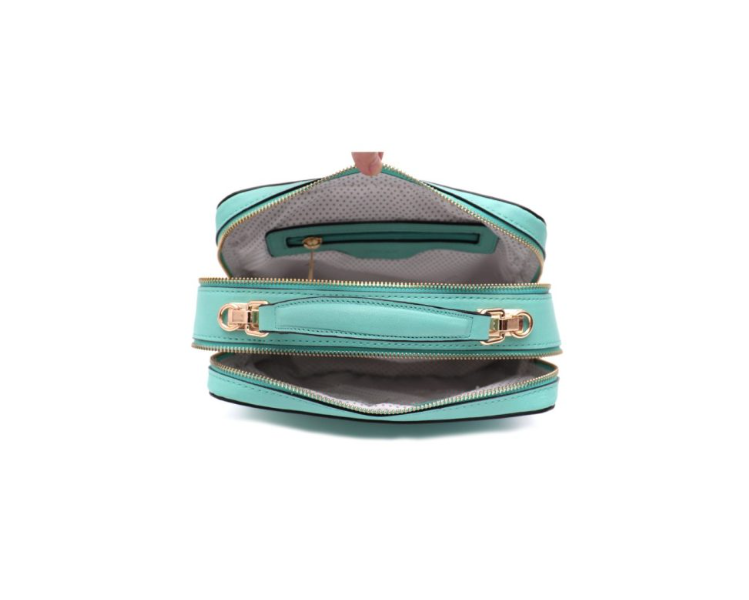 Twila Aqua Vegan Leather Handbag