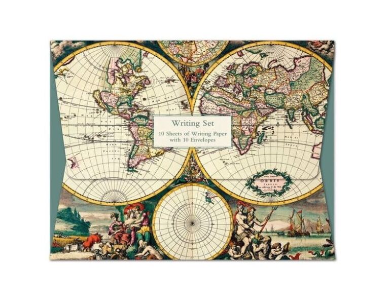 Four Hemisphere World Map Writing Set
