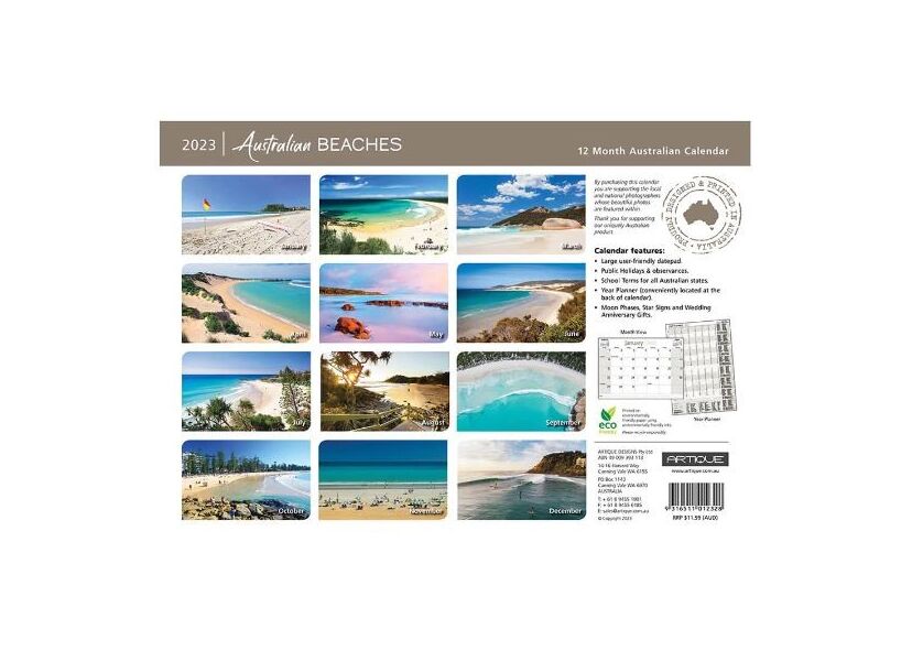 2023 Australian Beaches Calendar